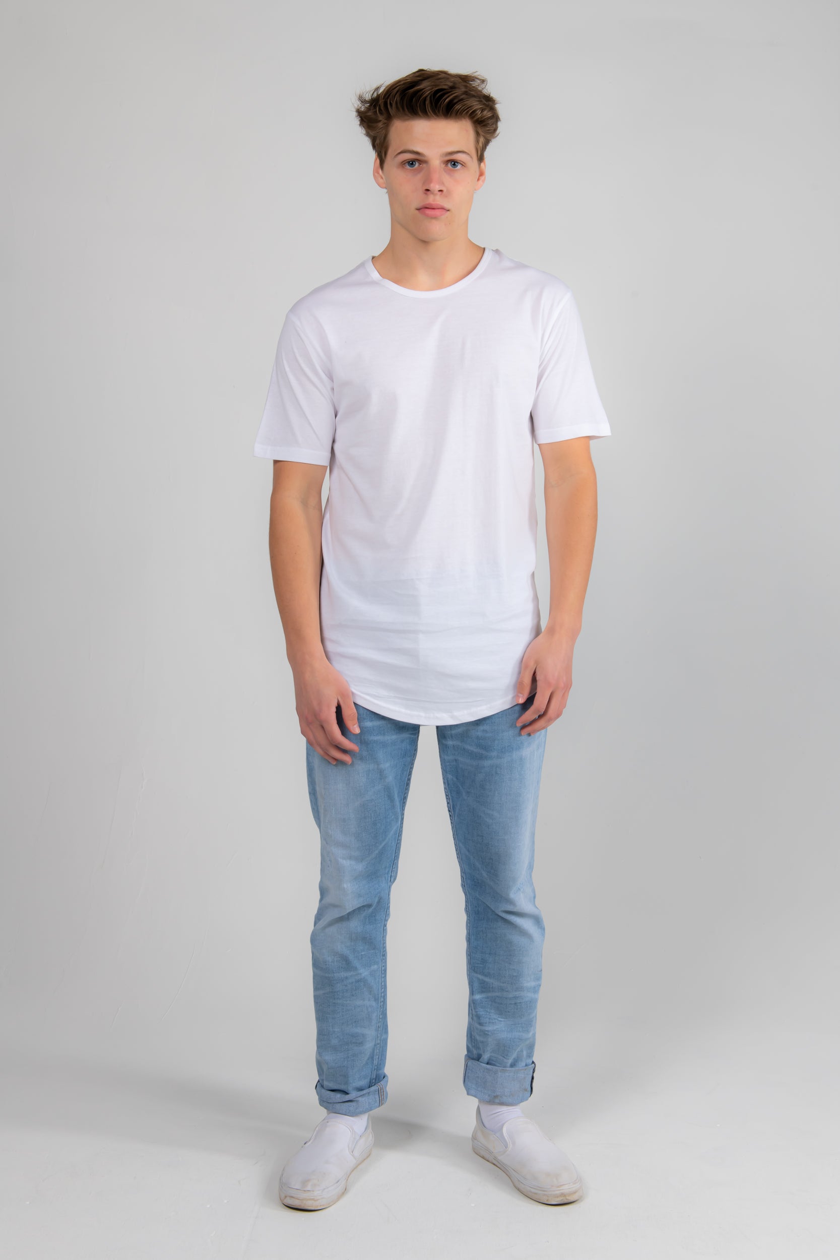 White Drop Tail Tee 