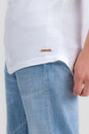 White Drop Tail Tee