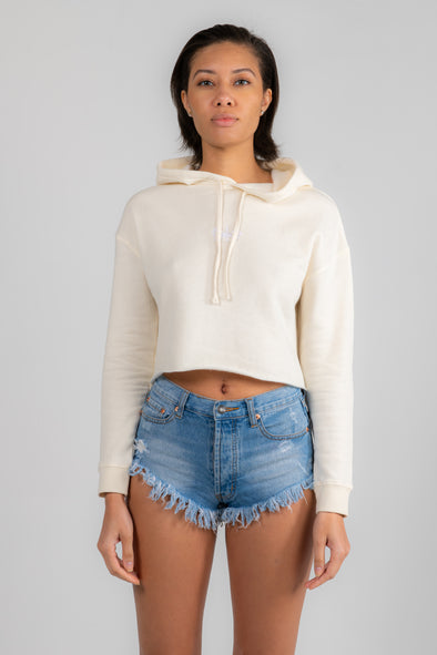 Bone Cropped Hoodie