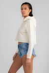 Bone Cropped Hoodie