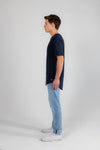 Navy Drop Tail Tee