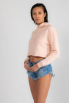 Blush Cropped Hoodie